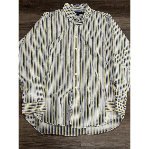 Ralph Lauren Long Sleeve Button Down Men's Size Large StripedCotton Blake - Picture 3 of 6
